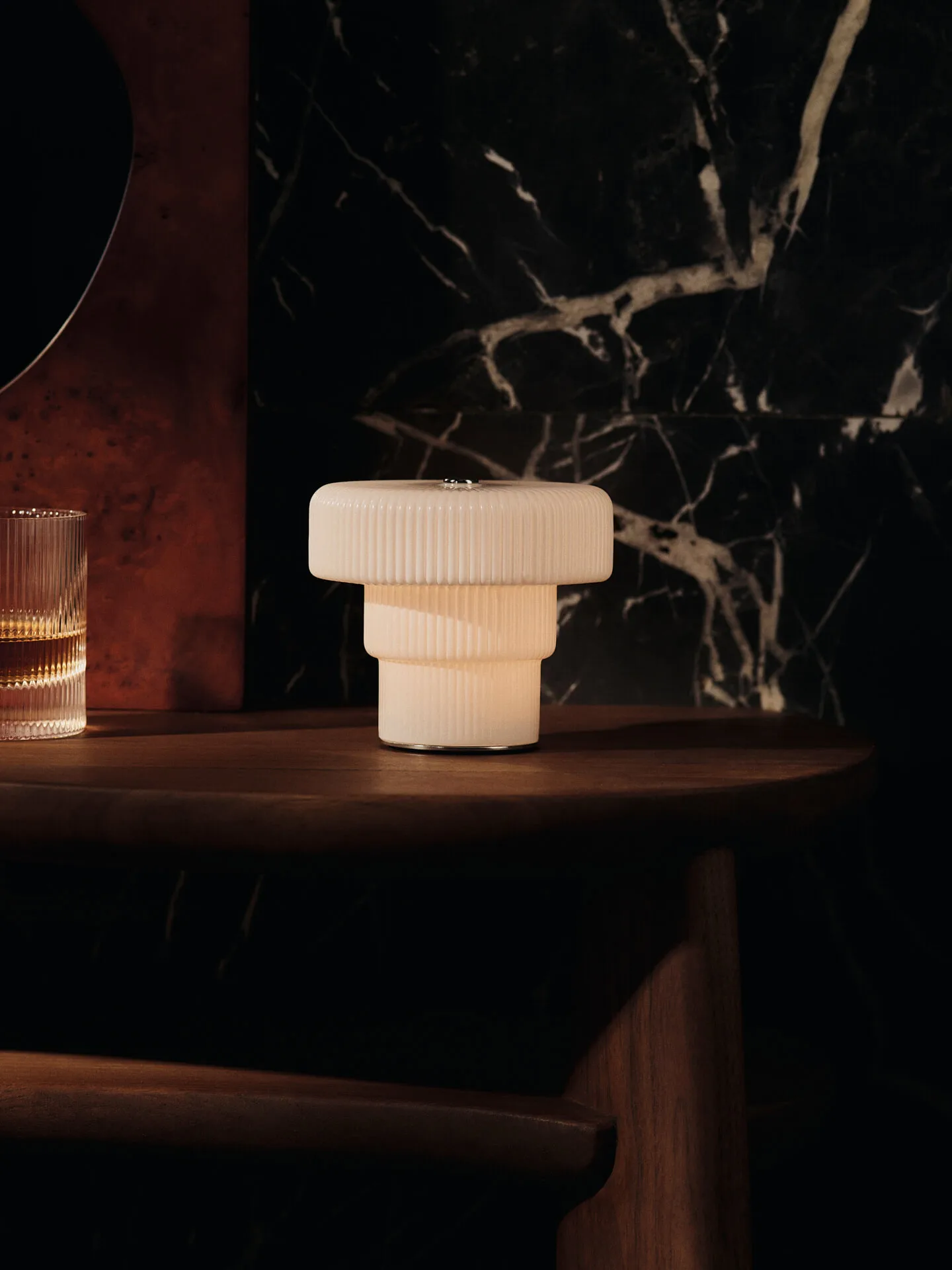 Ripple portable table lamp 10 cm, White Ferm Living