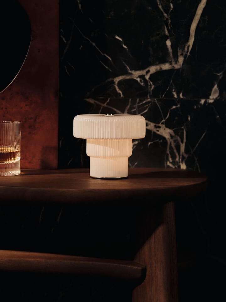 Ripple portable table lamp 10 cm, White Ferm Living