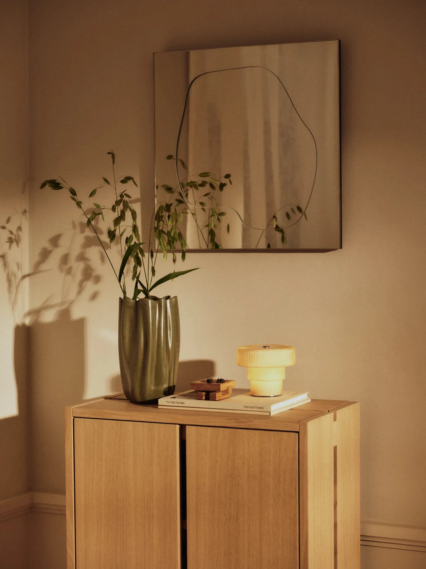 Ripple portable table lamp, Oat, 10 cm Ferm Living