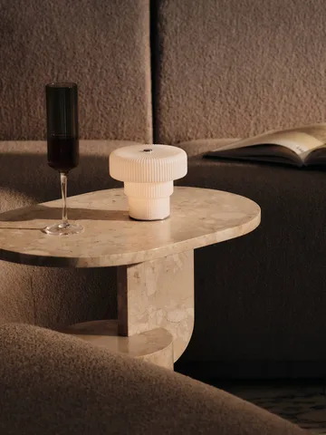 Ripple portable table lamp - White, 10 cm - Ferm Living