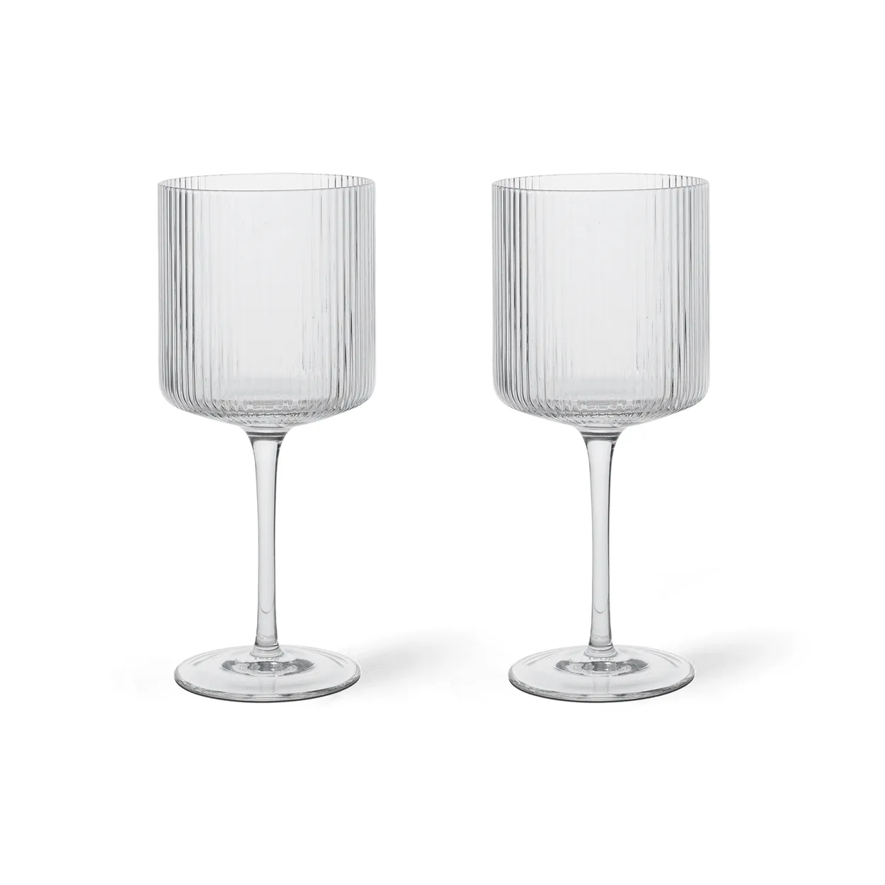 Ferm Living Ripple red wine glass 32,5 cl 2-pack Clear