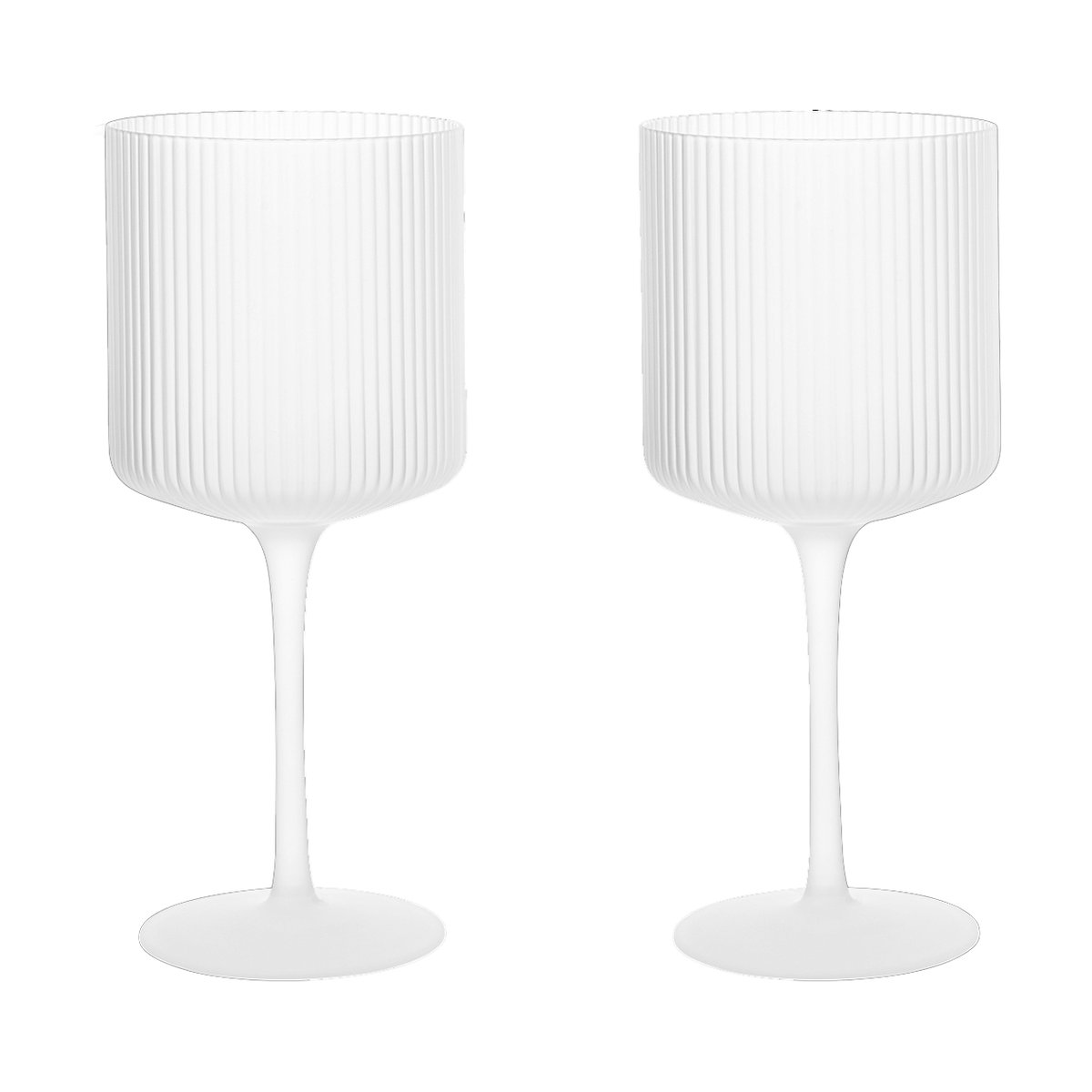 Ferm Living Ripple red wine glass 32,5 cl 2-pack Frosted
