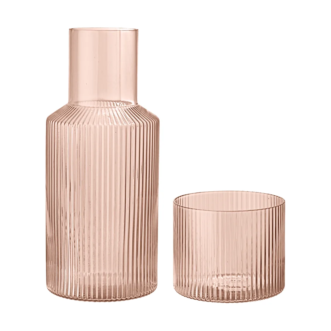 Ripple small carafe set, Blush Ferm Living