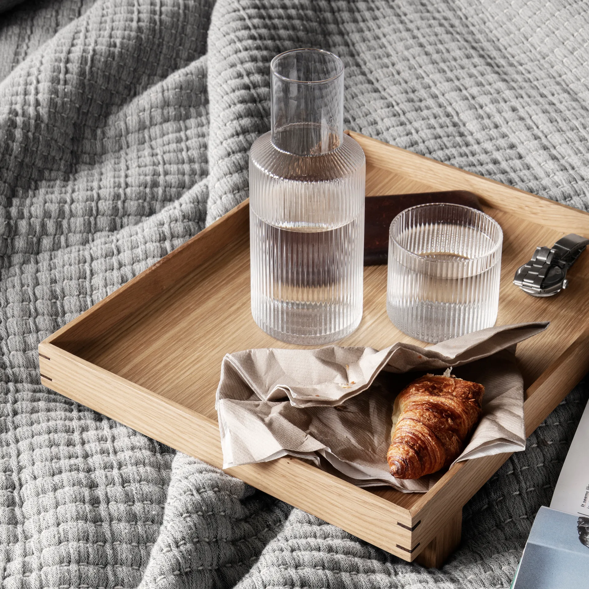 Ripple small carafe set, clear Ferm Living