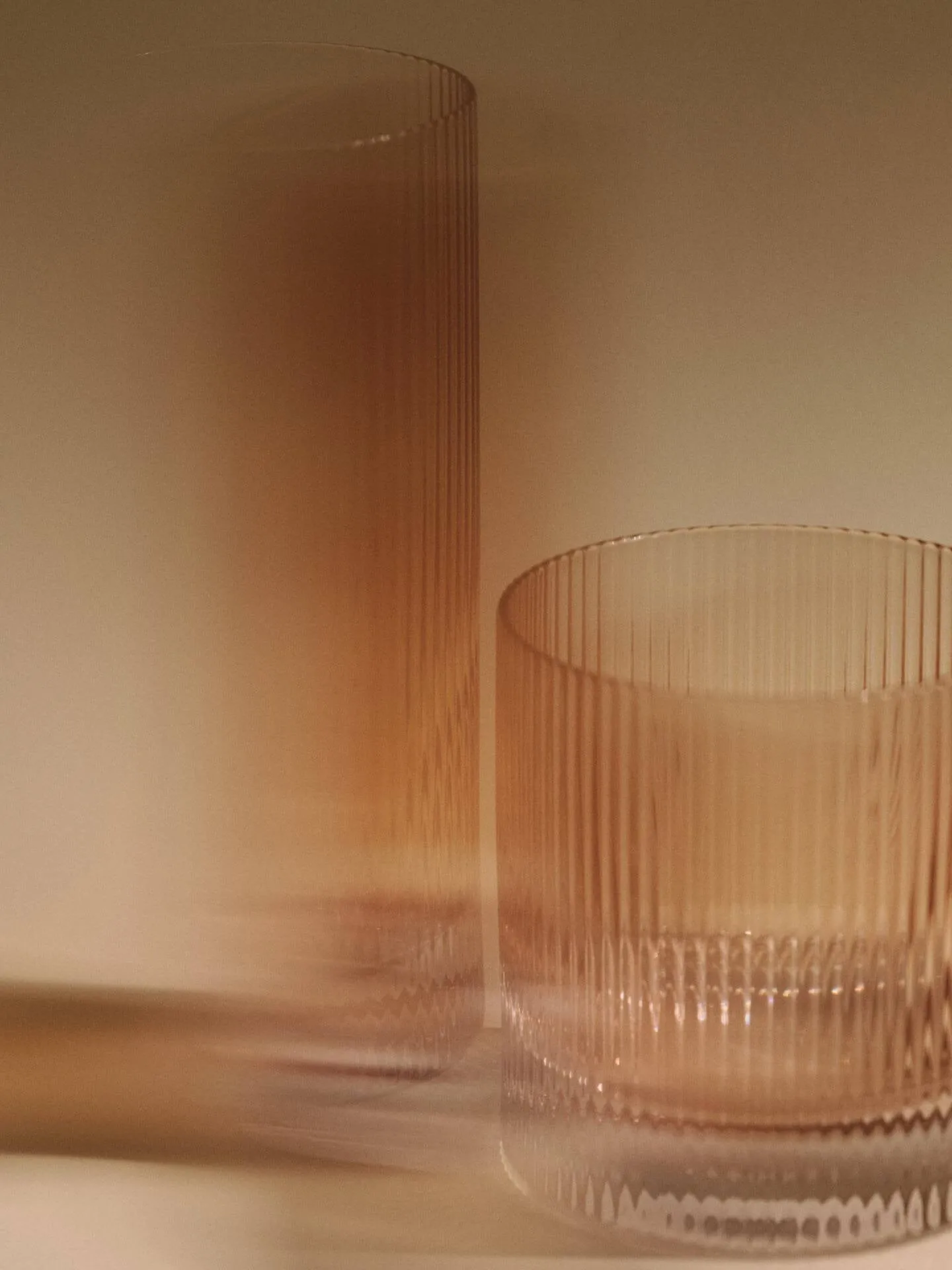 Ripple tumbler glass 25 cl 2-pack, Blush Ferm Living