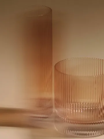 Ripple tumbler glass 25 cl 2-pack - Blush - Ferm Living