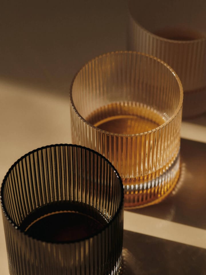 Ripple tumbler glass 25 cl 2-pack, Frosted Ferm Living