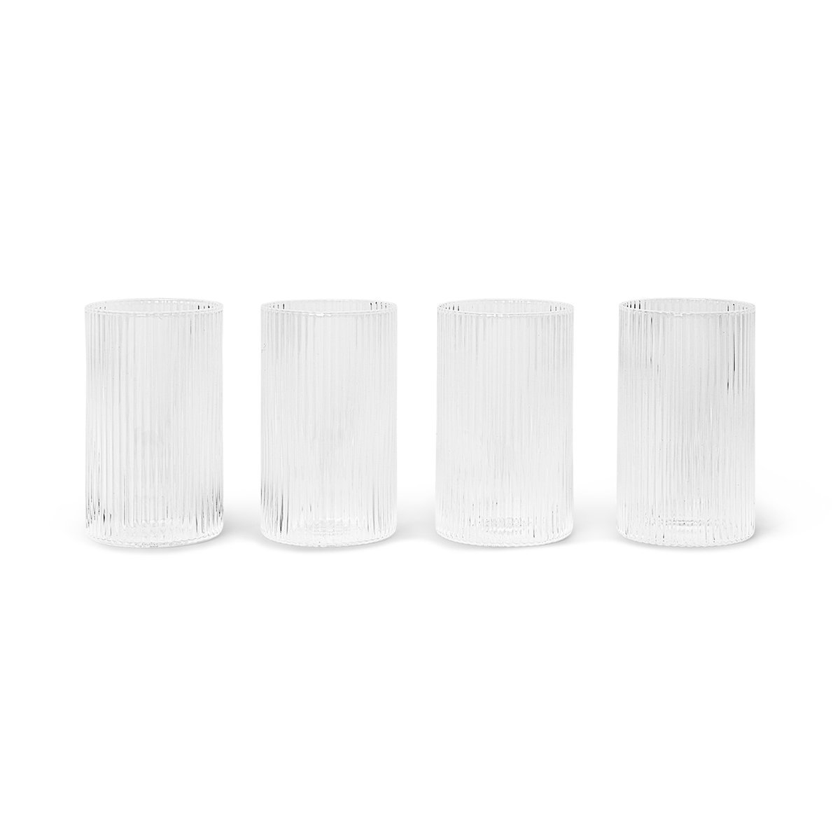 Ferm Living Ripple verrines serving glass 14 cl 4-pack Clear