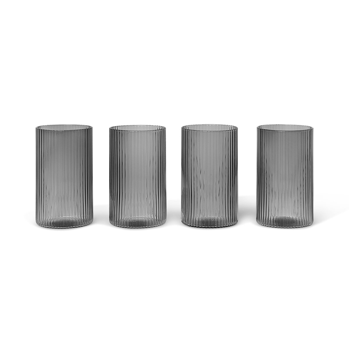 Ferm Living Ripple verrines serving glass 14 cl 4-pack grey