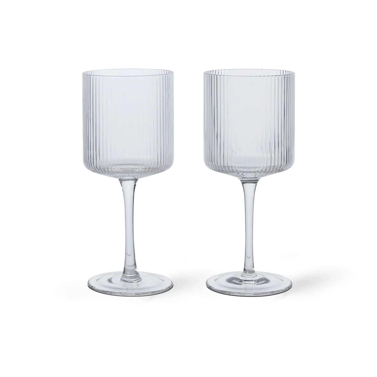 Ripple white wine glass 26 cl 2-pack, Clear Ferm Living