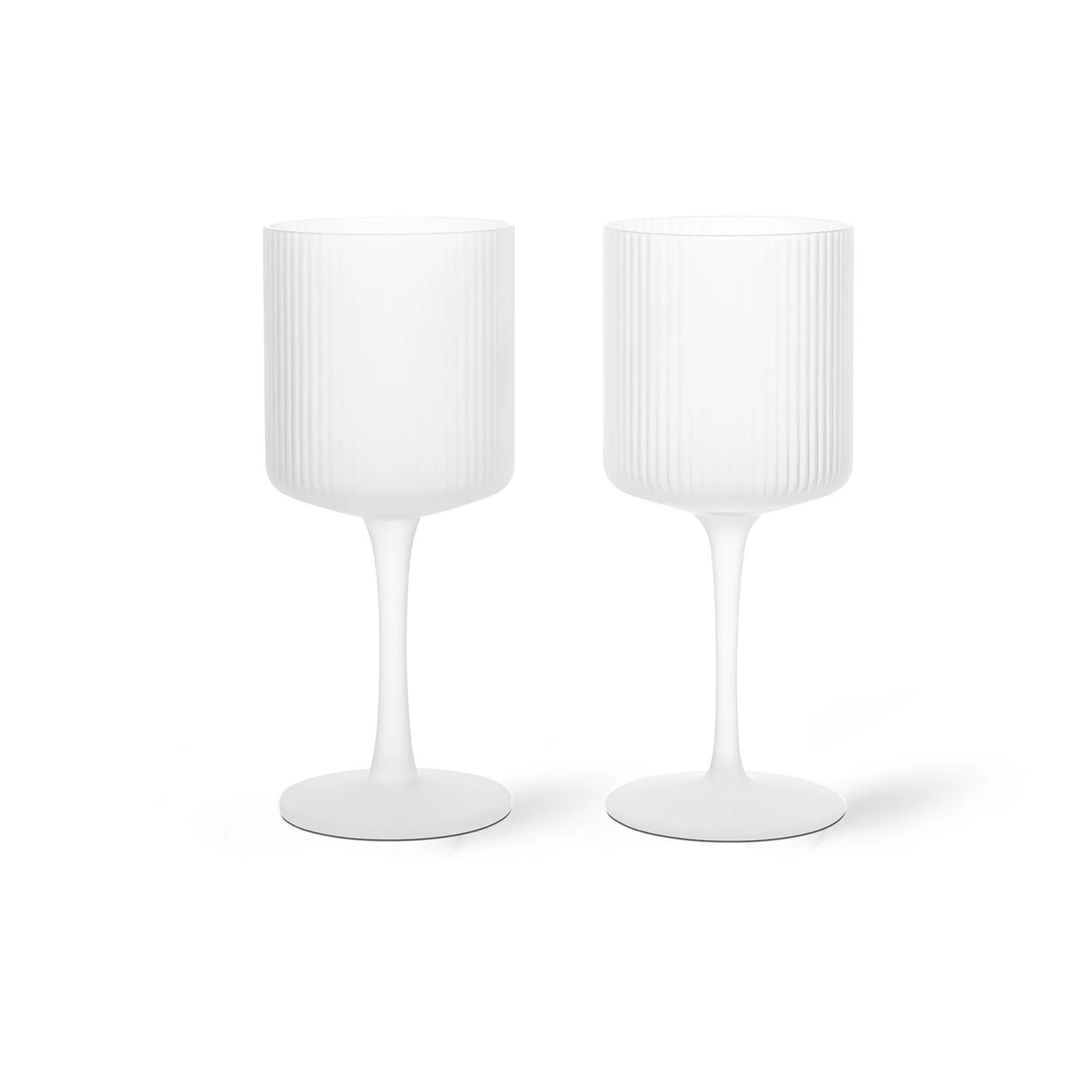 Ripple white wine glass 26 cl 2-pack, Frosted Ferm Living