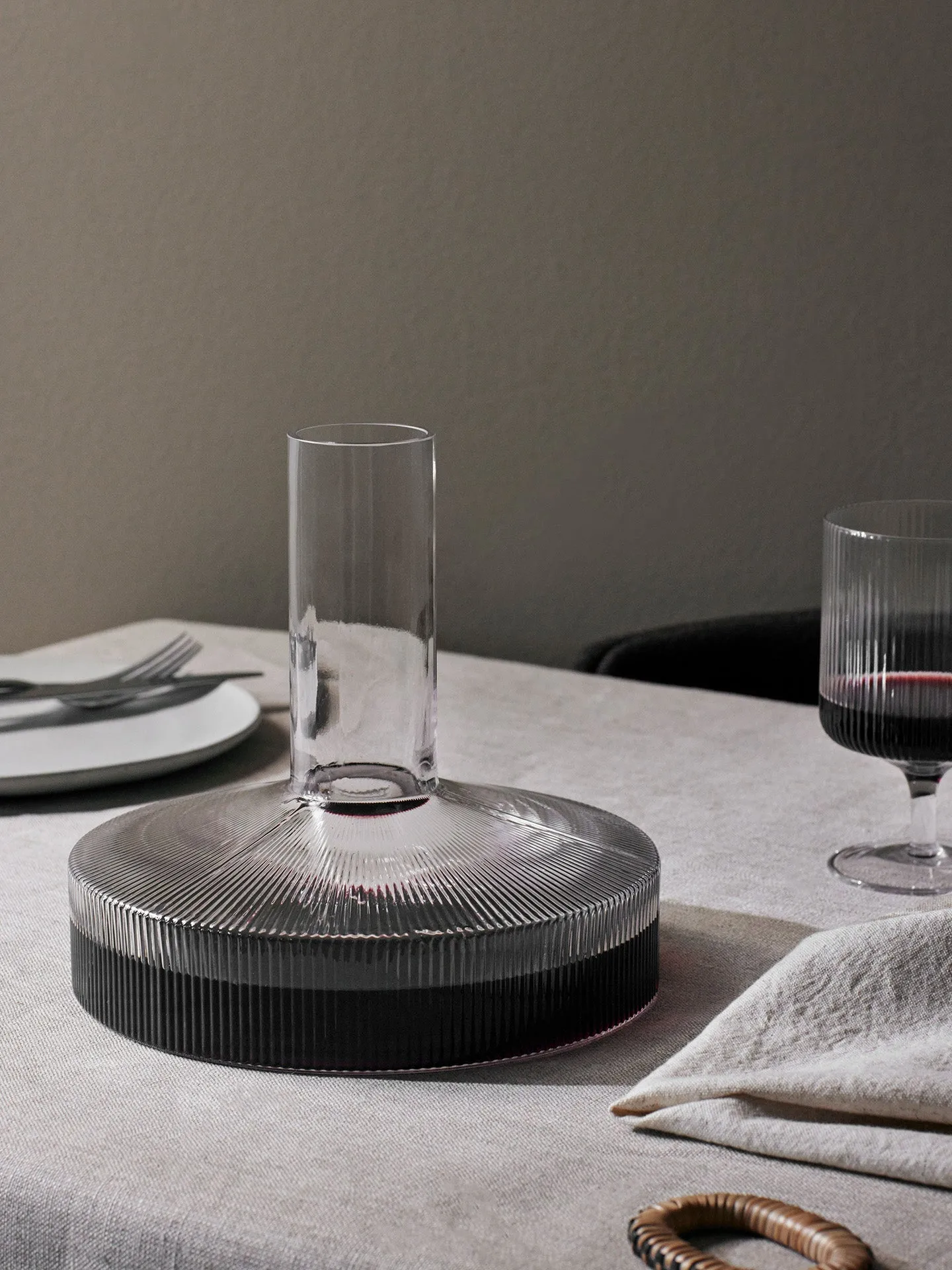 Ripple wine carafe, Clear Ferm Living
