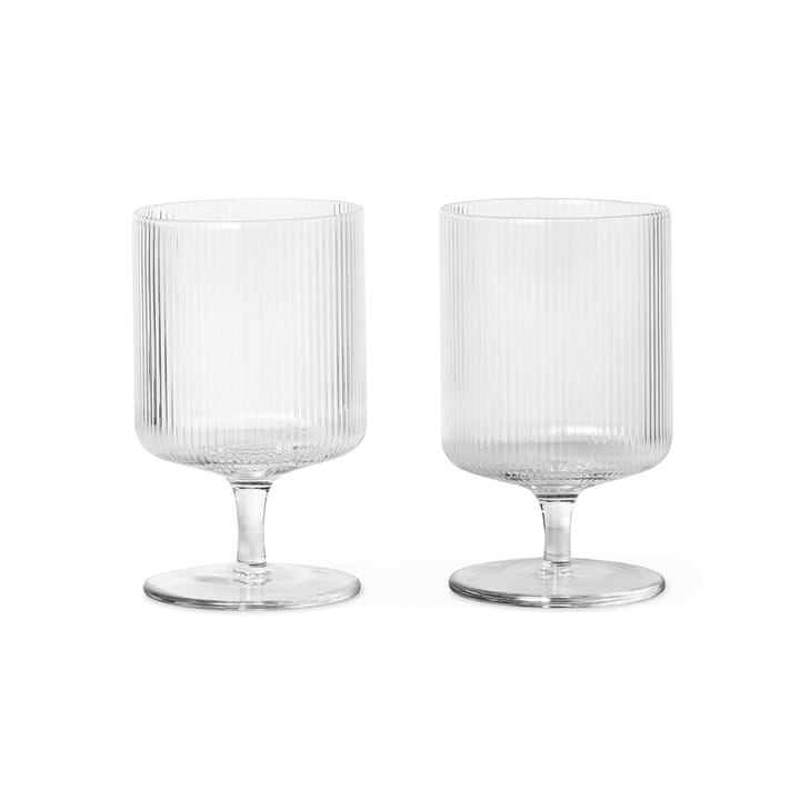 Ripple wine glass 2-pack - clear - Ferm Living