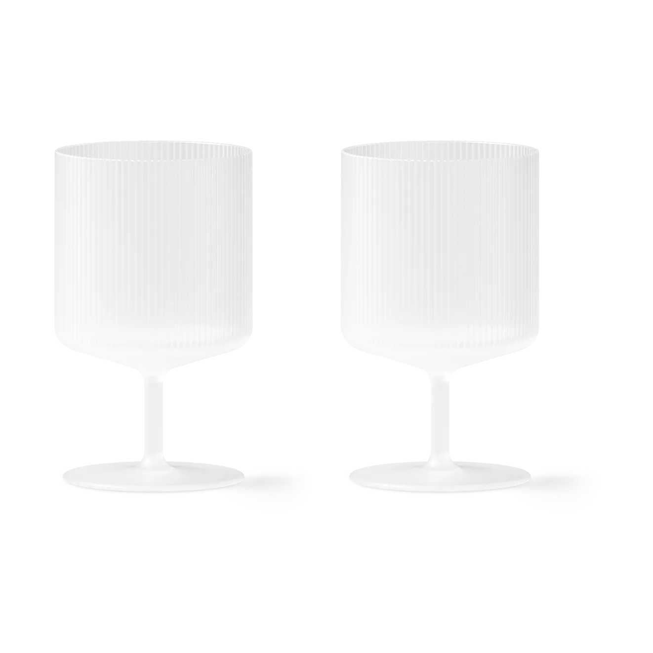 Ripple wine glass 2-pack, Frosted Ferm Living