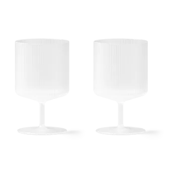 Ripple wine glass 2-pack - Frosted - Ferm Living
