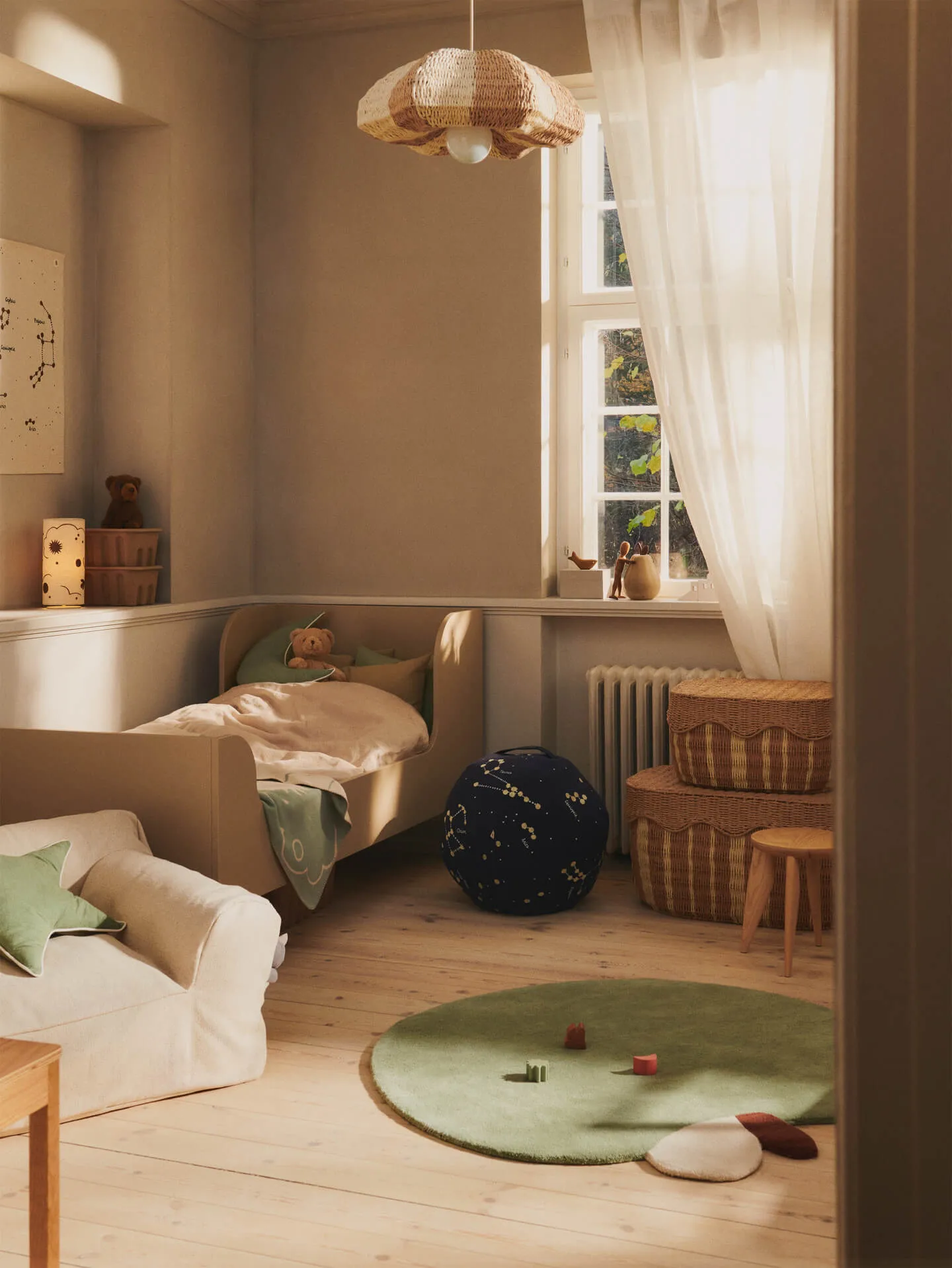 Rivan lampshade, Natural-off-white Ferm Living