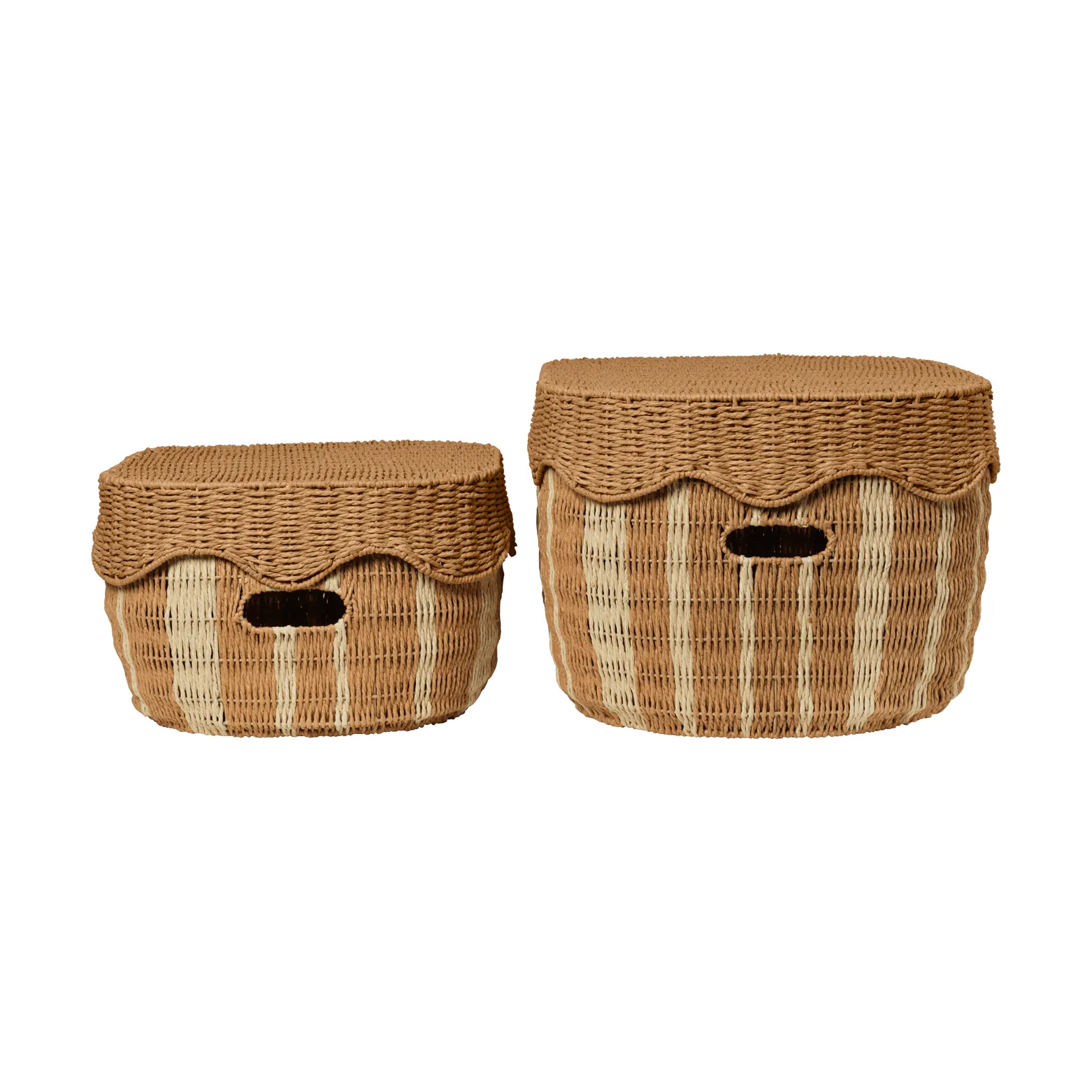 Rivan storage basket, set of 2, Natural-off-white Ferm Living