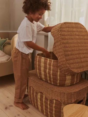 Rivan storage basket, set of 2 - Natural-off-white - Ferm Living