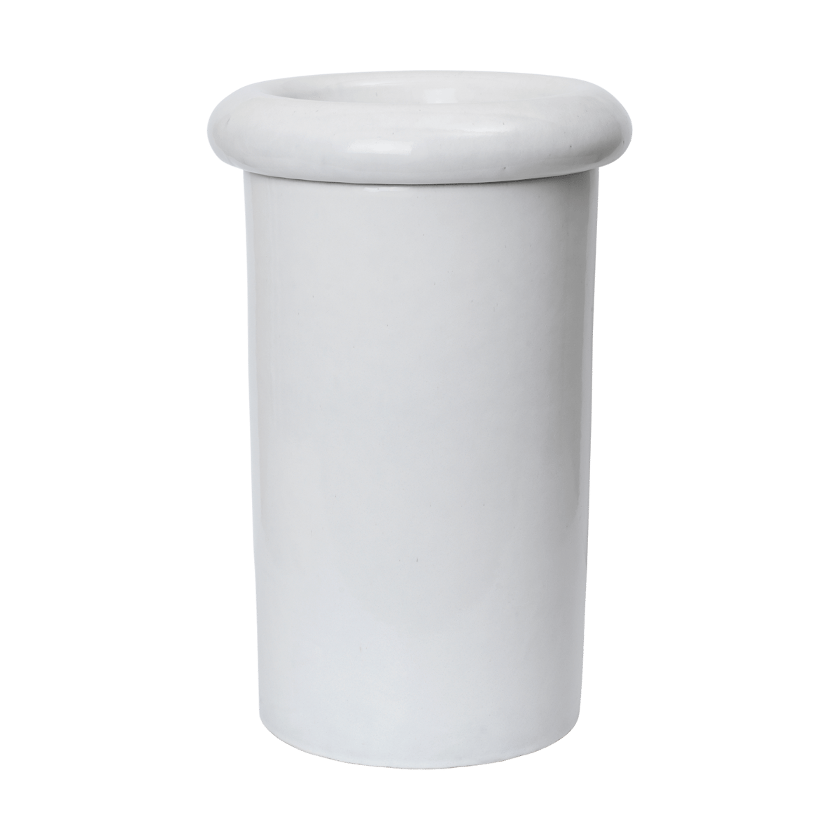 Ferm Living Rollo pot o31x46 cm White | Scandinavian Design | Flower pots | White
