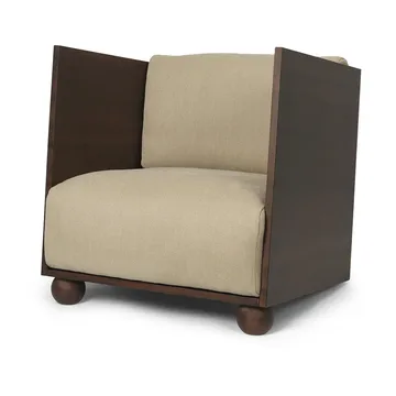 Room lounge chair rich linen - Dark stained-natureal - Ferm Living