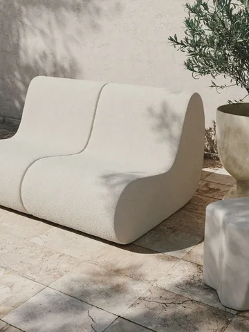 Rouli center module sofa pure bouclé - Off-white - Ferm Living