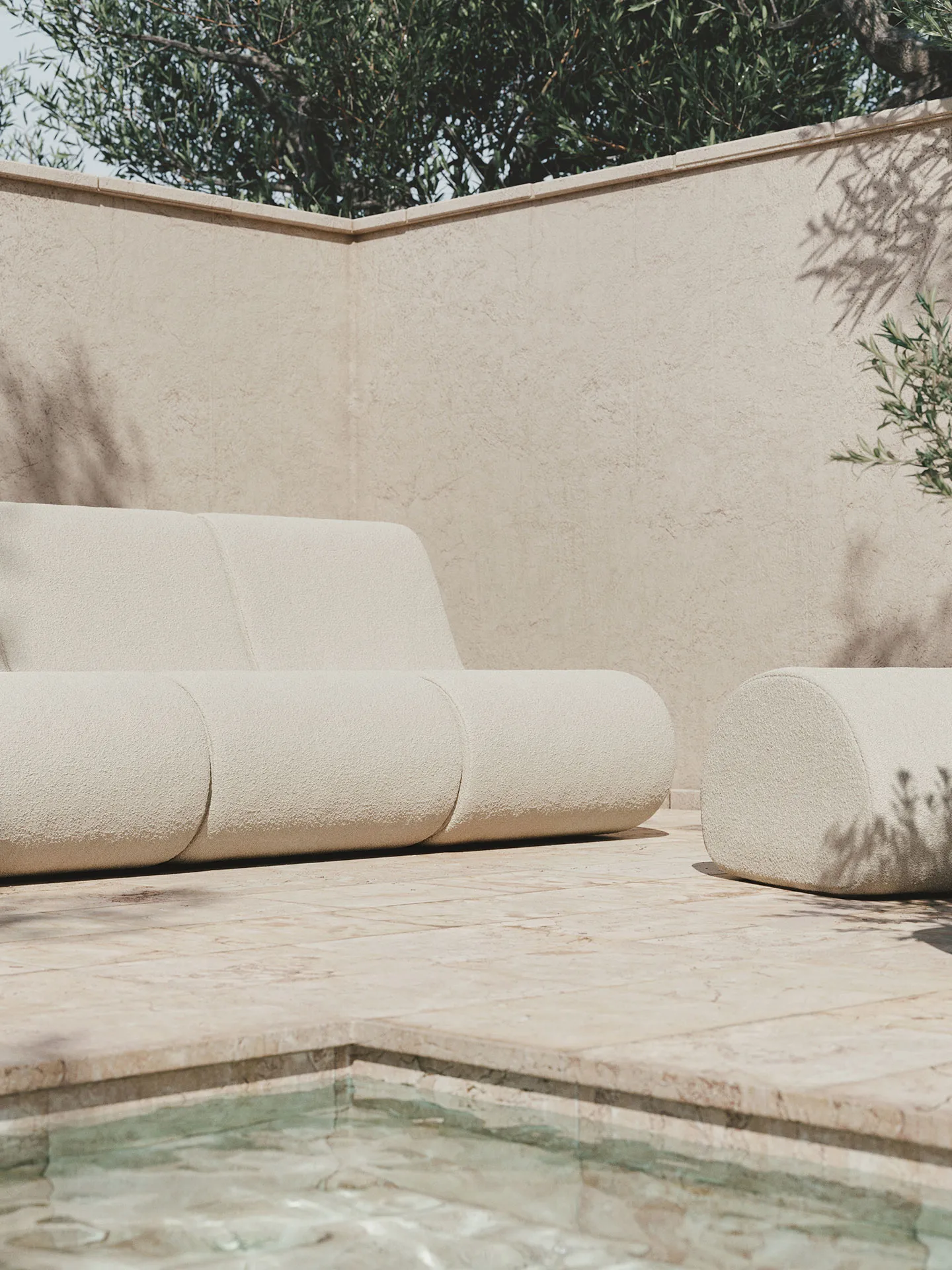 Rouli center module sofa pure bouclé, Off-white Ferm Living