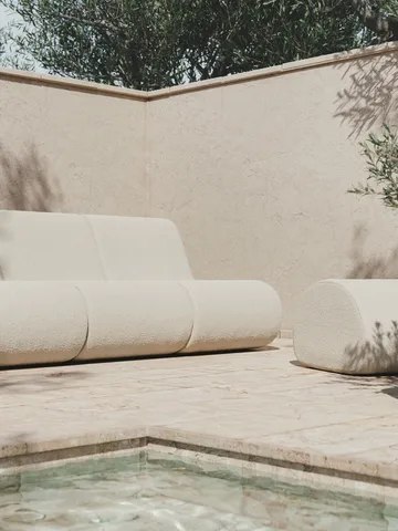 Rouli center module sofa pure bouclé - Off-white - Ferm Living