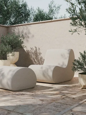 Rouli pouf pure bouclé - Off-white - Ferm Living