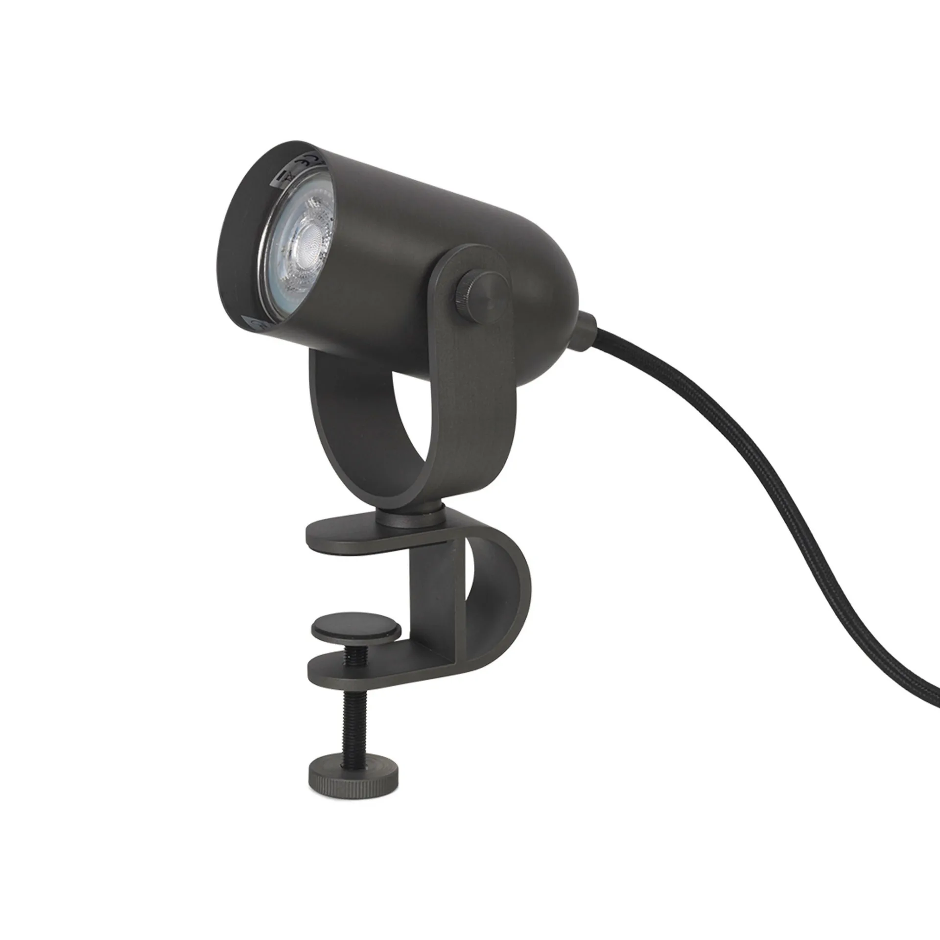 Ruuvi clamp lamp Ø6x16 cm, Blackened iron Ferm Living