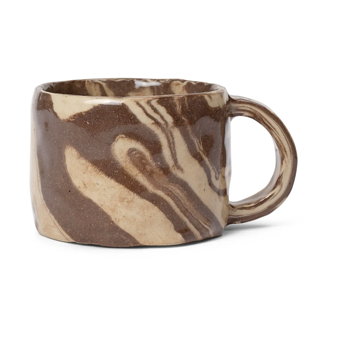 Ferm Living Ryu mug low 20 cl Sand brown | Scandinavian Design | Coffee cups | Beige