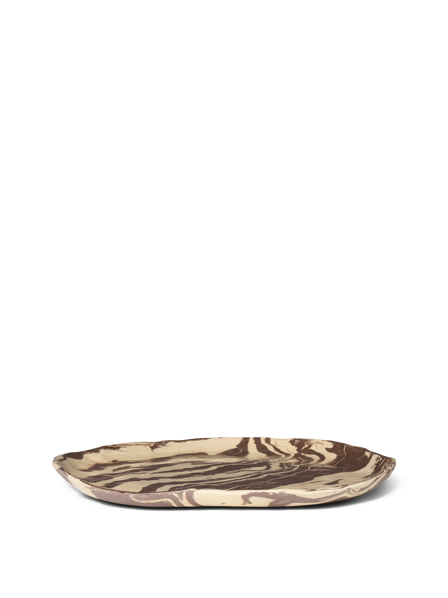 Ryu plate 34 cm, Sandy brown Ferm Living