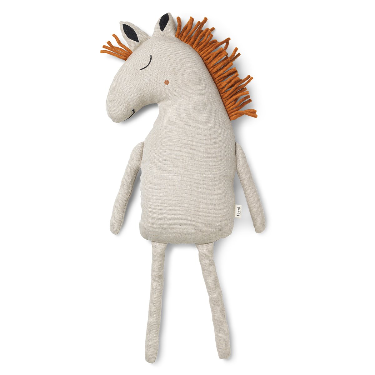 Ferm Living Safari cushion horse Beige | Scandinavian Design | Children's room accessories | White