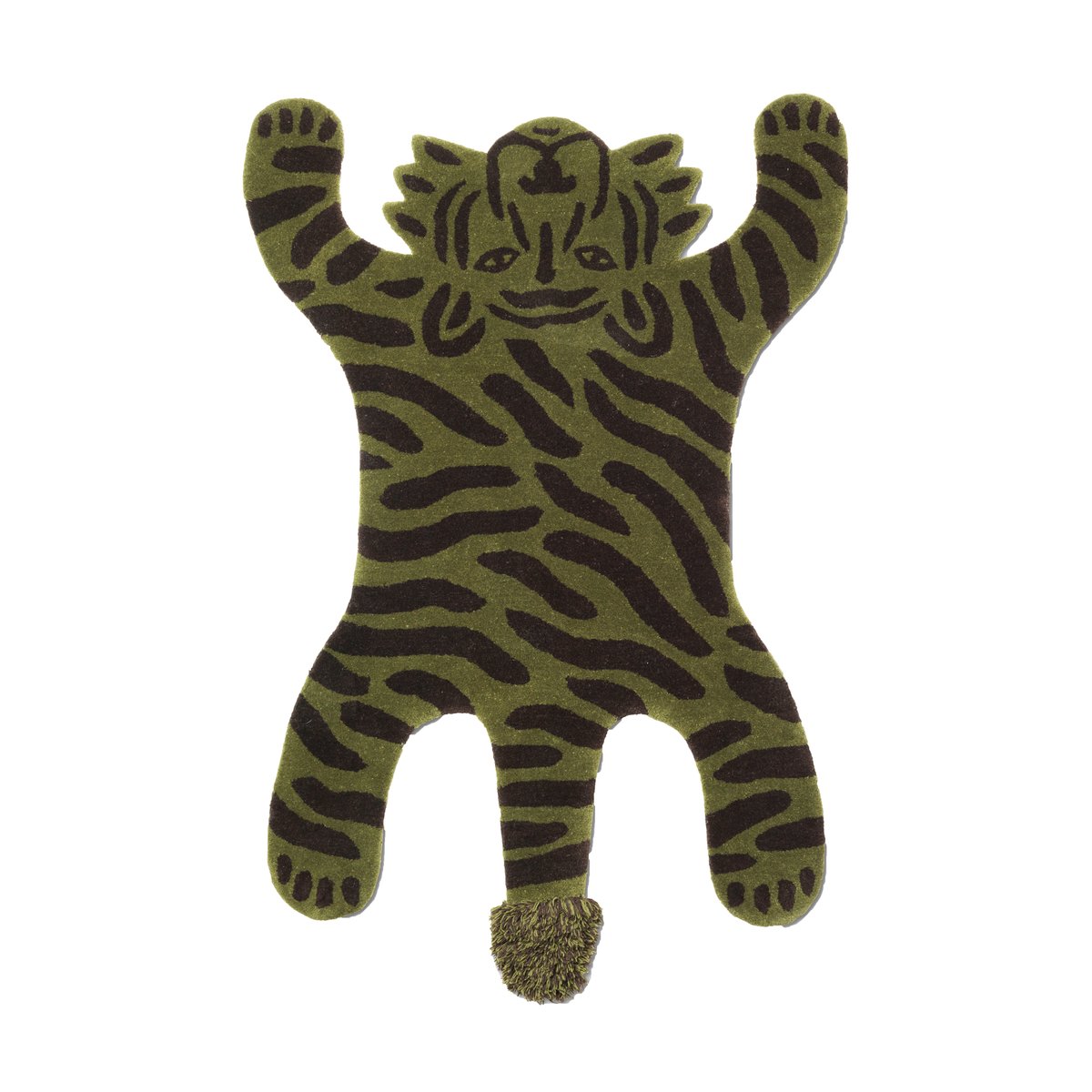 Ferm Living Safari rug tiger | Scandinavian Design | Children's rugs | Green