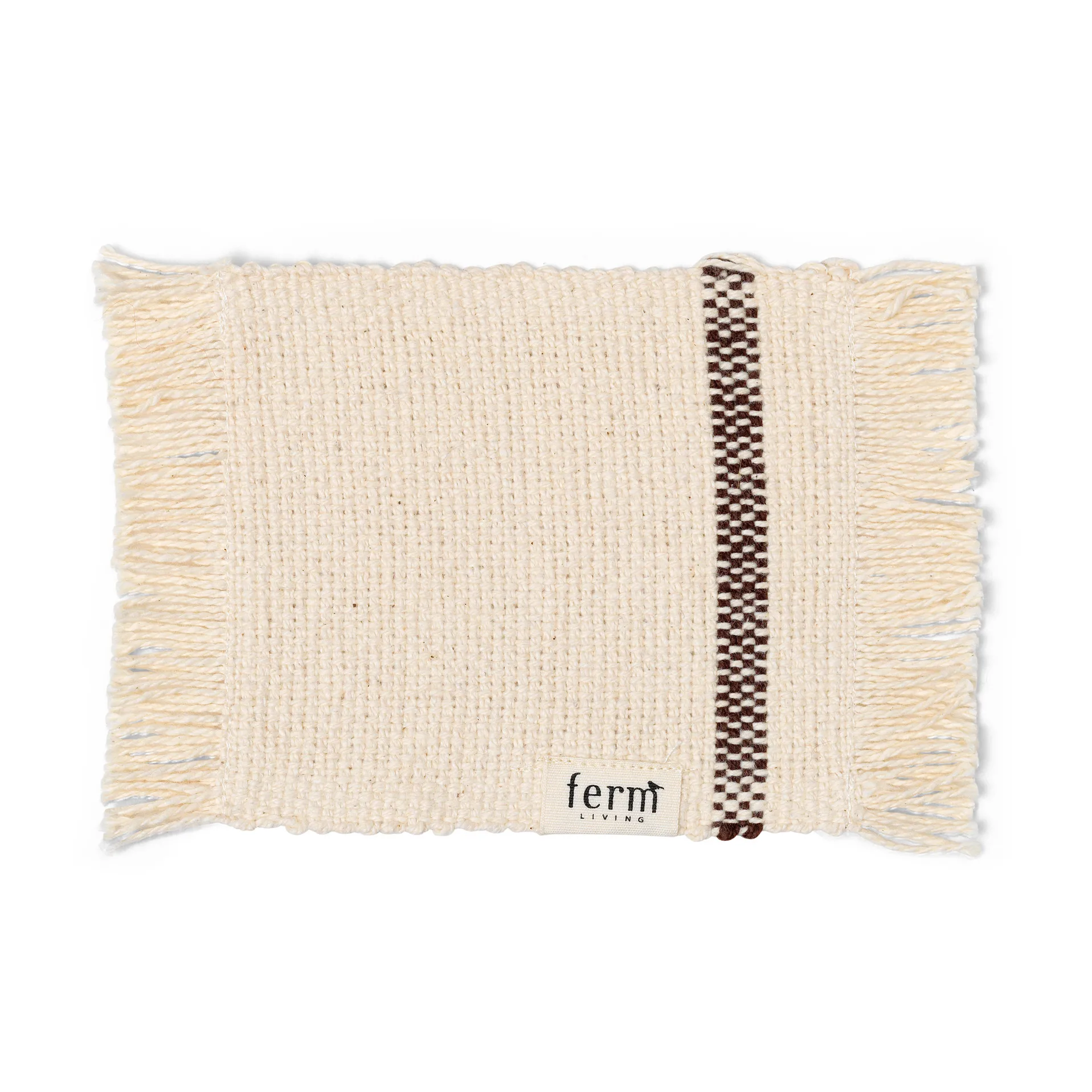 Savor coaster 4-pack 10x14 cm, Off-white/Chocolate Ferm Living