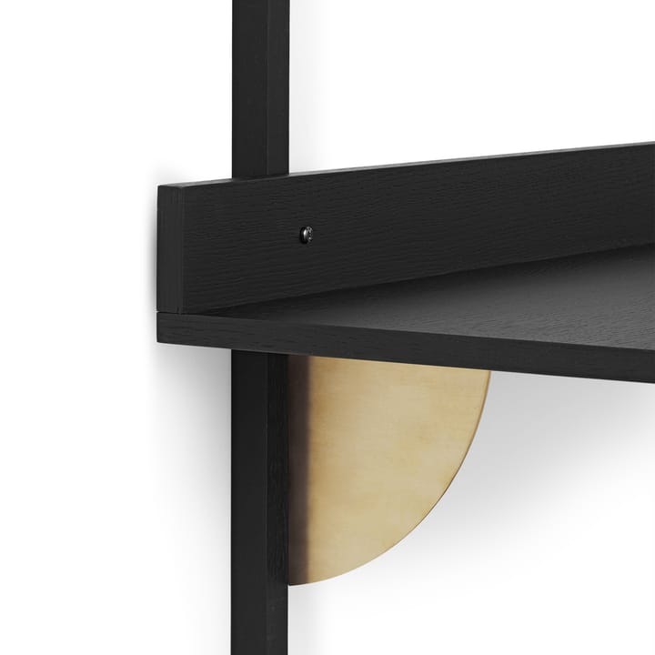 Sector desk - black ash-brass - ferm LIVING