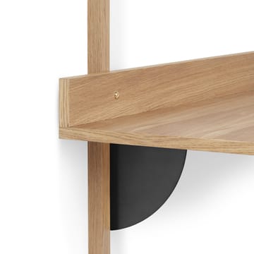 Sector desk - oak-black brass - ferm LIVING