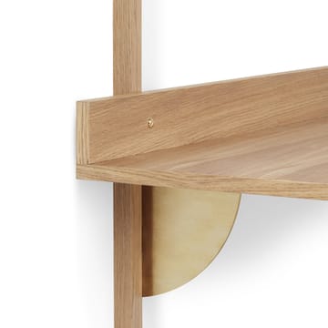 Sector desk - oak-brass - ferm LIVING