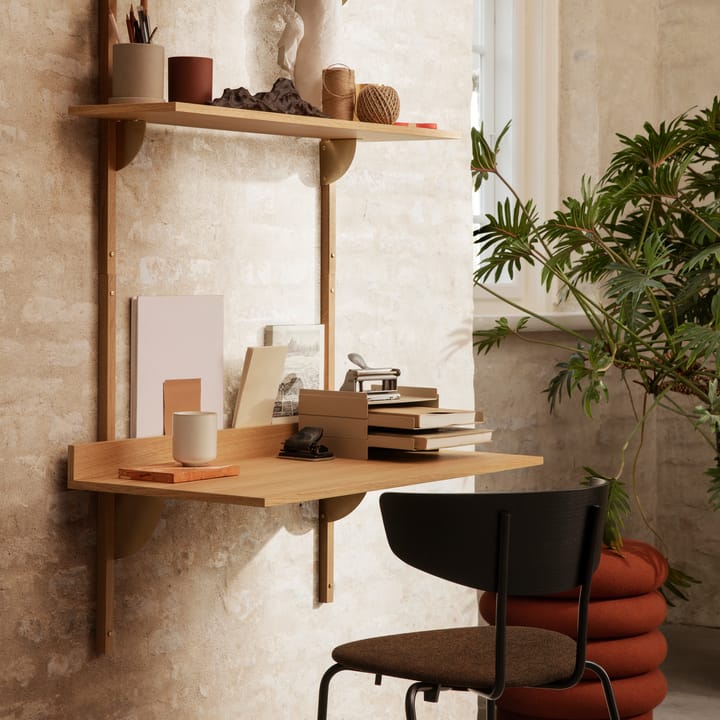 Sector desk - oak-brass - ferm LIVING