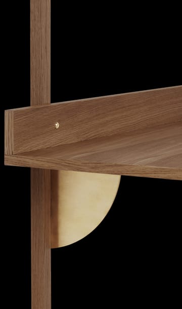 Sector desk - Smoked Oak, brass - ferm LIVING