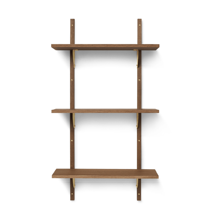 Sector shelf triple narrow - Smoked Oak, brass - ferm LIVING