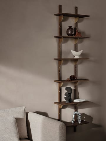 Sector shelf triple narrow - Smoked Oak, brass - Ferm Living