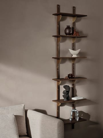 Sector shelf triple narrow - Smoked Oak, brass - ferm LIVING