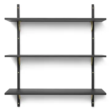 Sector shelf triple wide - Black ash-bronze - Ferm Living