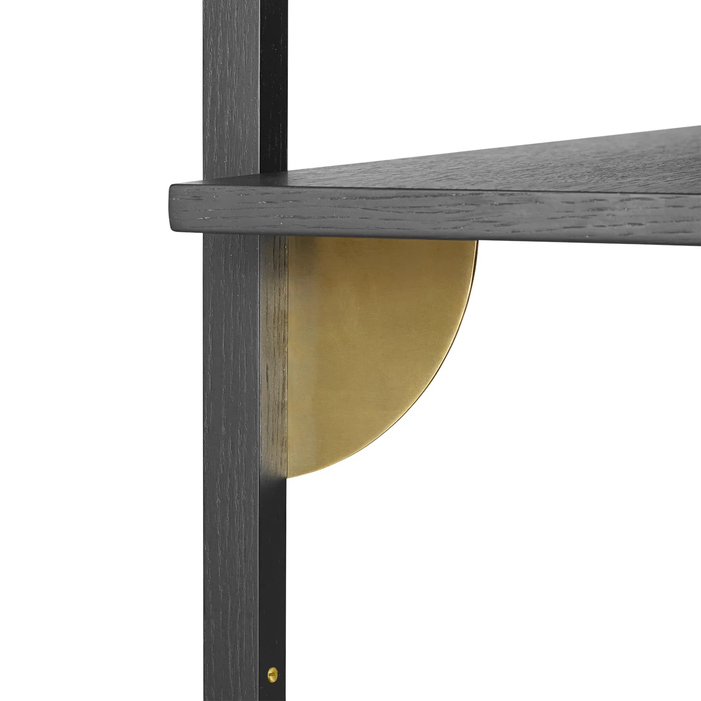 Sector shelf triple wide, Black ash-bronze Ferm Living