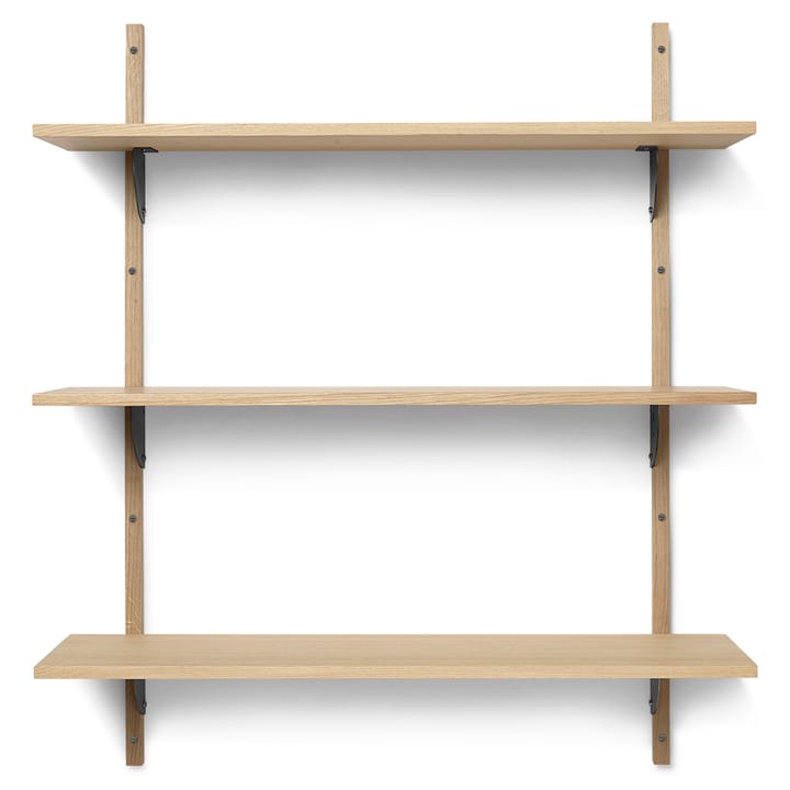 Sector shelf triple wide - Oak-black - Ferm LIVING