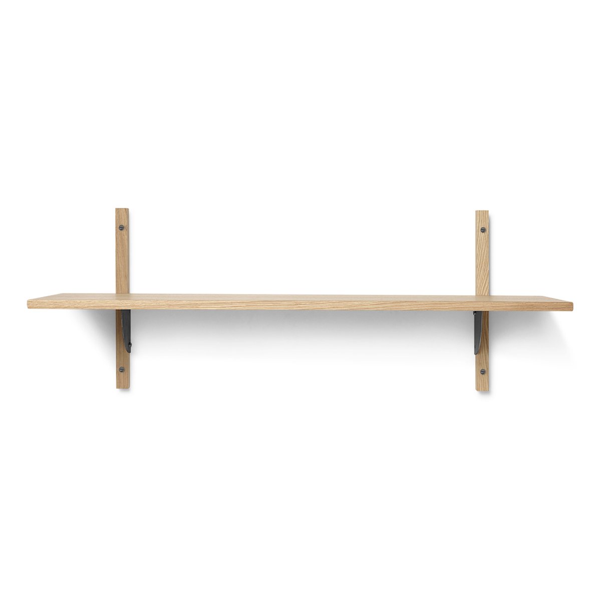 Ferm Living Sector shelfL/S Oak-black | Scandinavian Design | Shelves & shelving systems | Brown