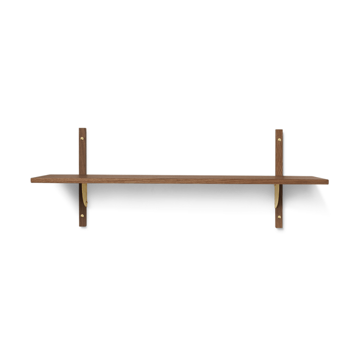 Sector shelfL/S - Smoked Oak, brass - Ferm LIVING