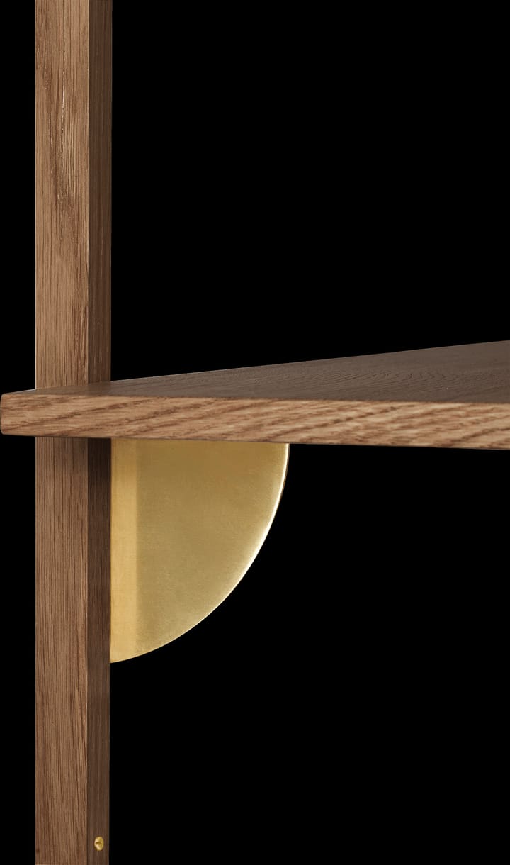 Sector shelfS/S, Smoked Oak, brass Ferm Living