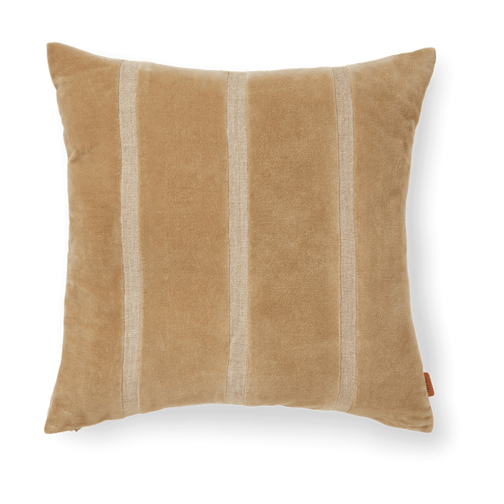 Senti Stripe pillowcase 50x50 cm - Dark sand-linen - Ferm Living
