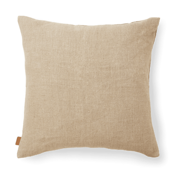 Senti Stripe pillowcase 50x50 cm - Linen-carob brown - Ferm Living